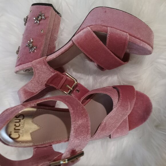 NWOT Ash Pink Platform Suede Disco Sandals - Picture 1 of 5
